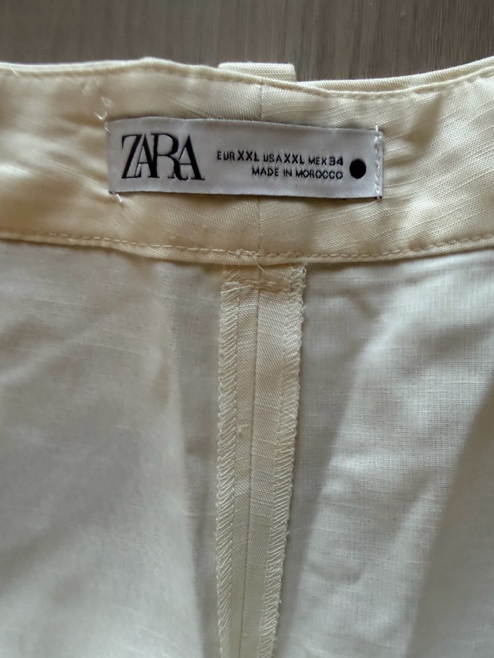 Zara Cream Tailored Wide Leg Trousers NWT - Picture 4 of 5